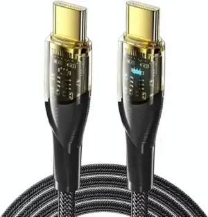 Pavareal Καλώδιο Ταχείας φόρτισης USB-C σε USB-C, Braided, 1.2m, μαύρο