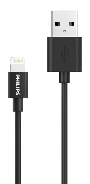 Philips Καλώδιο USB Σε Lightning Dlc3104v-00 2.4Α 1.2m Μαύρο
