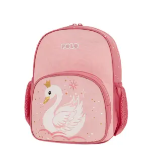 Polo Junior Fizz Swan Σχολική Τσάντα Πλάτης Νηπιαγωγείου με Θήκη για Παγούρι 10lt