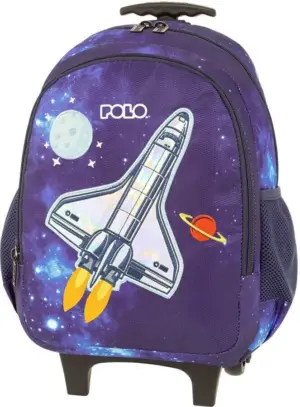 Polo Space Junior Frenzi Σχολική Τσάντα Τρόλεϊ Νηπιαγωγείου με Θήκη για Παγούρι 12lt 26x20x36εκ