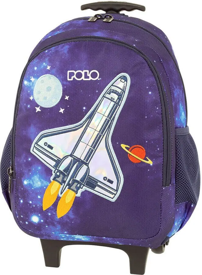 Polo Space Junior Frenzi Σχολική Τσάντα Τρόλεϊ Νηπιαγωγείου με Θήκη για Παγούρι 12lt 26x20x36εκ