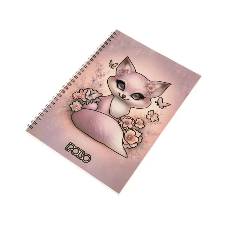 Polo Σπιράλ Τετράδιο Cute Fox Ριγέ Α4 90 Φύλλων 3 Θεμάτων