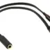 Powertech Αντάπτορας 2x 3.5mm Αρσενικό σε 3.5mm Θηλυκό 0.2m Μαύρο