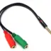 Powertech αντάπτορας 3.5mm 4pin αρσενικό σε 2x 3.5mm θηλυκά 0.2m, μαύρο