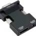 Powertech Αντάπτορας HDMI σε VGA με 3.5mm Μαύρο