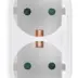 Powertech Αντάπτορας Ρεύματος 2X Schuko 250V 16A Λευκός