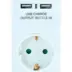 Powertech Αντάπτορας Ρεύματος Schuko 2X Usb Λευκό