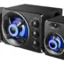 Powertech Ηχεία Crystal sound 2.1 5W + 2x 3W 3.5mm μαύρα