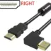 Powertech Καλώδιο HDMI Γωνιακό 90° Δεξί 1.5m Μαύρο