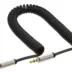 Powertech Καλώδιο Ήχου 3.5mm Spiral Gold Plated 1.8m Μαύρο