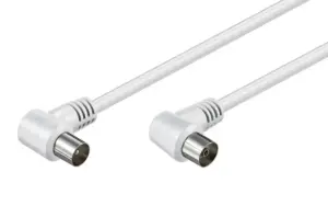 Powertech Καλώδιο Κεραίας RF Αρσενικό - RF Θηλυκό Cab-v024 Γωνιακό Λευκό 3m
