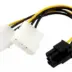 Powertech Καλώδιο PCI-E 6pin σε 2x molex IDE 4pin 10cm