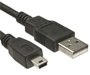 Powertech Καλώδιο USB 2.0 σε USB Mini 5m Black