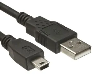 Powertech Καλώδιο USB 2.0 σε USB Mini Χαλκός 1.5m μαύρο