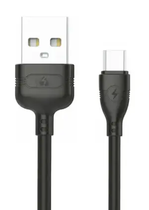 Powertech Καλώδιο Usb Σε Micro Usb Eco Copper 1M Μαύρο