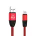 Powertech Καλώδιο USB σε Micro USB eco flat copper 1m κόκκινο