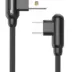 Powertech Καλώδιο USB σε Micro USB Game 90 Copper 1m Μαύρο