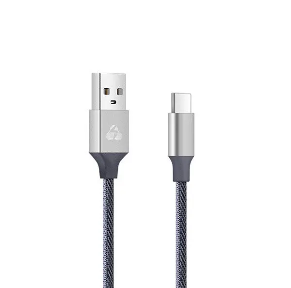 Powertech Καλώδιο USB σε Type-C eco small copper 2.4A 5V 1m ασημί