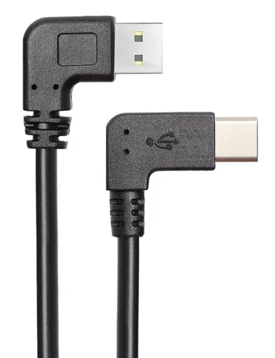 Powertech καλώδιο USB σε USB Type-C 90° Dual Easy USB 0.5m