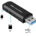 Powertech Mini Card Reader Usb 3.0 Sd Card Μαύρο