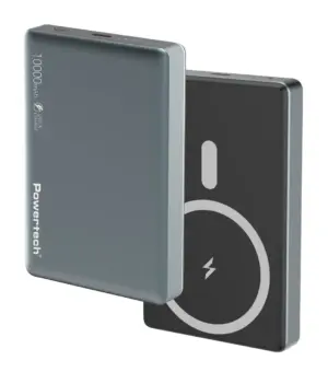 Powertech Powerbank, 10000mah, Magnetic Wireless, 20W, γκρι
