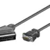 Powertech Scart 21p M/Vga M 1.5m Black