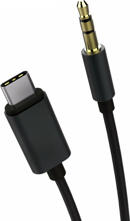 Powertech USB 2.0 Cable USB-C male - 3.5mm Μαύρο 1m