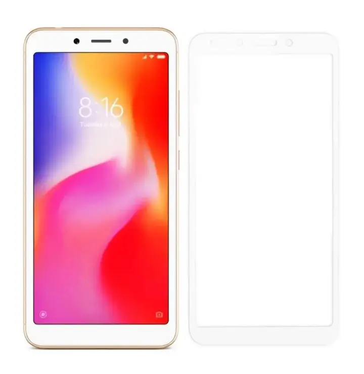 Προστατευτικά Οθόνης Tempered Glass 5D Full Glue για Xiaomi Redmi 6/6A, White