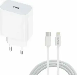 QIHANG Φορτιστής 20W με Θύρα USB-C & Καλώδιο Lightning Λευκός, Z61