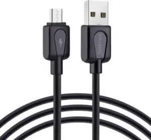 QIHANG Καλώδιο Micro USB 3m Σιλικόνης Black