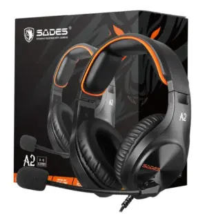 Sades Gaming Headset A2 multiplatform 3.5mm μαύρα