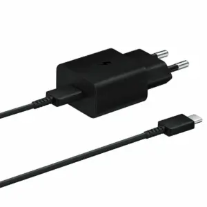 Samsung Φορτιστής Θύρα USB-C Καλώδιο USB Type-C 15W Power Delivery Μαύρο