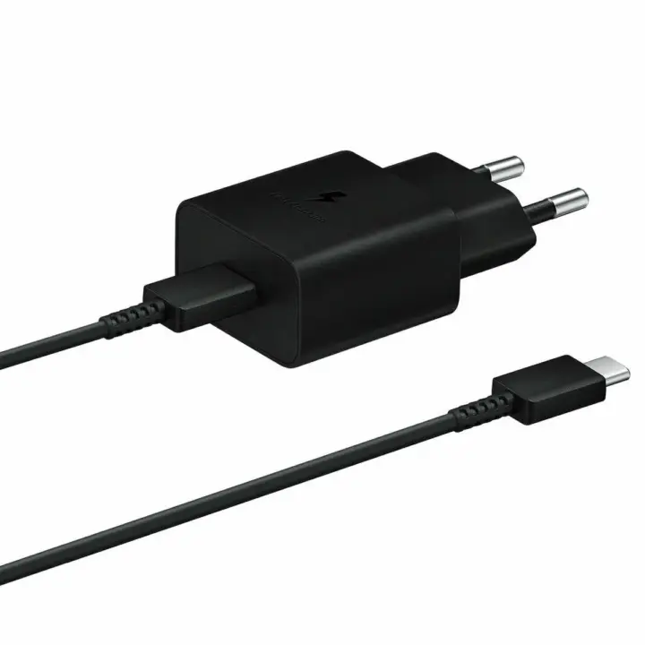 Samsung Φορτιστής Θύρα USB-C Καλώδιο USB Type-C 15W Power Delivery Μαύρο