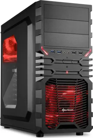 Sharkoon Gaming Case Vg4w Red