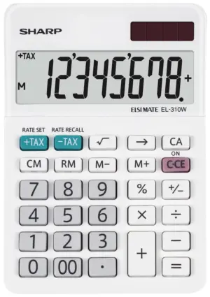Sharp EL-310W Pocket calculator White Display