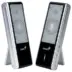 Speakers Genius Usb Portable 2rms Black Silver SPI-202U