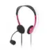 Στερεοφωνικό On-Ear Headset Με Σύνδεση 2X3,5Mm Σε Ροζ Χρώμα