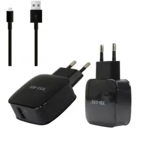 Td-Lte Travel Charger 5V/9V/12V Μαζί Με Καλώδιο Micro Usb For Smart Phones Black