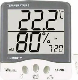 Θερμόμετρo & Υγρασιόμετρo & Ψηφ. Alarm+Clock Επιτραπέζιο για Χρήση σε Εσωτερικό Χώρο
