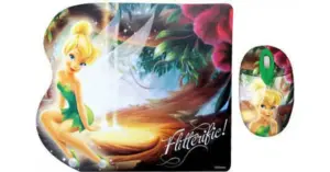TinkerBell Σετ mini οπτικό ποντίκι και mousepad με μοτίβο "FAIRIES", 1000 dpi.