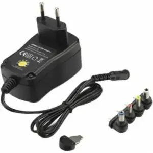 Τροφοδοτικό 1000mA με Περιστροφικό Διακόπτη (Rotary Switch) και 4 Αντάπτορες (Tips) 12V-24V
