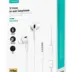 USAMS earphones με μικρόφωνο EP-41 3.5mm 10mm 1.2m λευκά