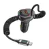 USAMS Φορτιστής Αυτοκινήτου C37 με Καλώδιο USB/USB-C 60W 1.2m Μαύρο
