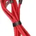 USAMS Καλώδιο Braided LED USB 2.0 USB-C male σε USB-A male U26 Fast Charging 3A 1m Κόκκινο