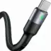 USAMS Καλώδιο Braided USB 2.0 σε micro USB Cable U26 Fast Charging 2A 1m Μαύρο