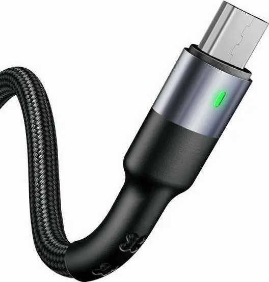 USAMS Καλώδιο Braided USB 2.0 σε micro USB Cable U26 Fast Charging 2A 1m Μαύρο