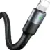 USAMS Καλώδιο Braided USB σε Lightning U26 Fast Charging 2A 1m Μαύρο