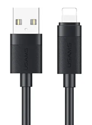 Usams Kαλώδιο Lightning σε USB 2.4A, 480Mbps, 1m, Mαύρο