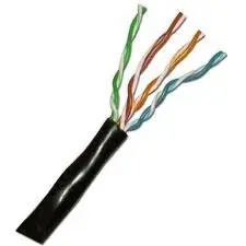 Vcom Καλώδιο Δικτύου Utp Cat 5e Μαύρο 5m Bulk