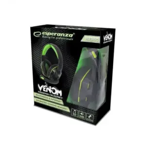Venom Ακουστικό Με Μικρόφωνο Gaming Πράσινο